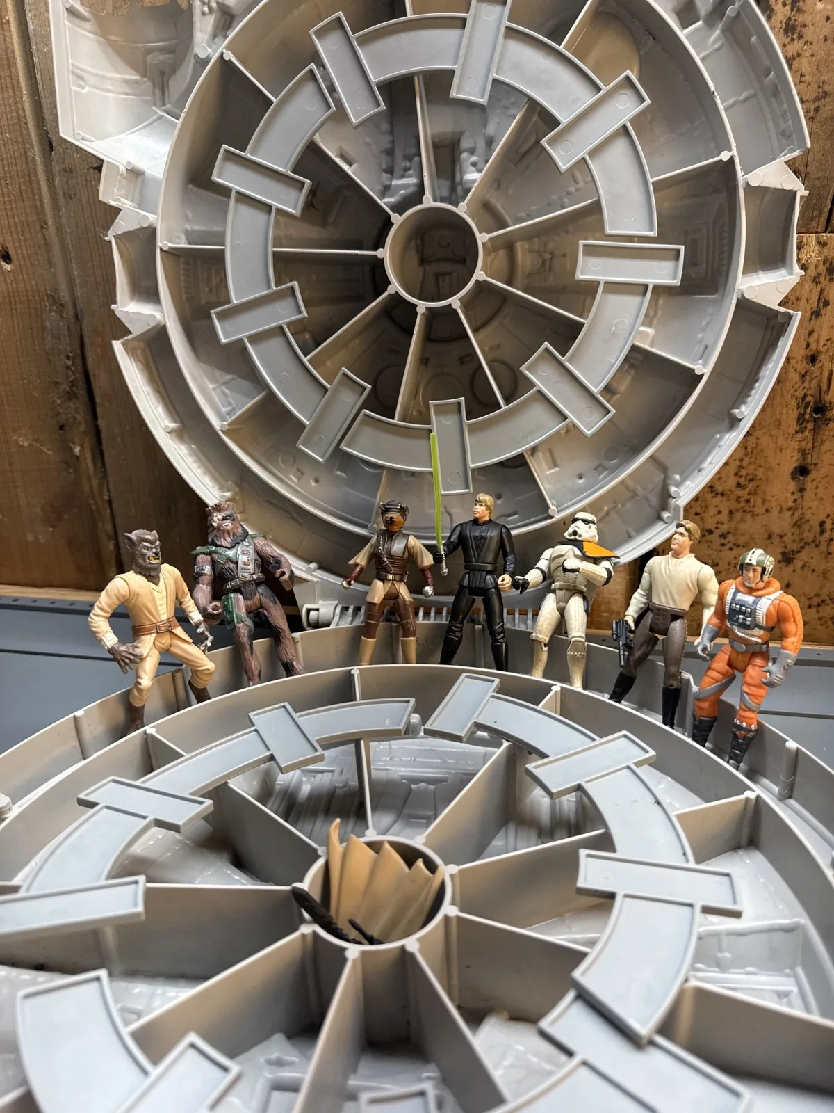 Kenner Star Wars POTF Millennium Falcon Carry Case + 7 Figures Wedge Leia Boushh